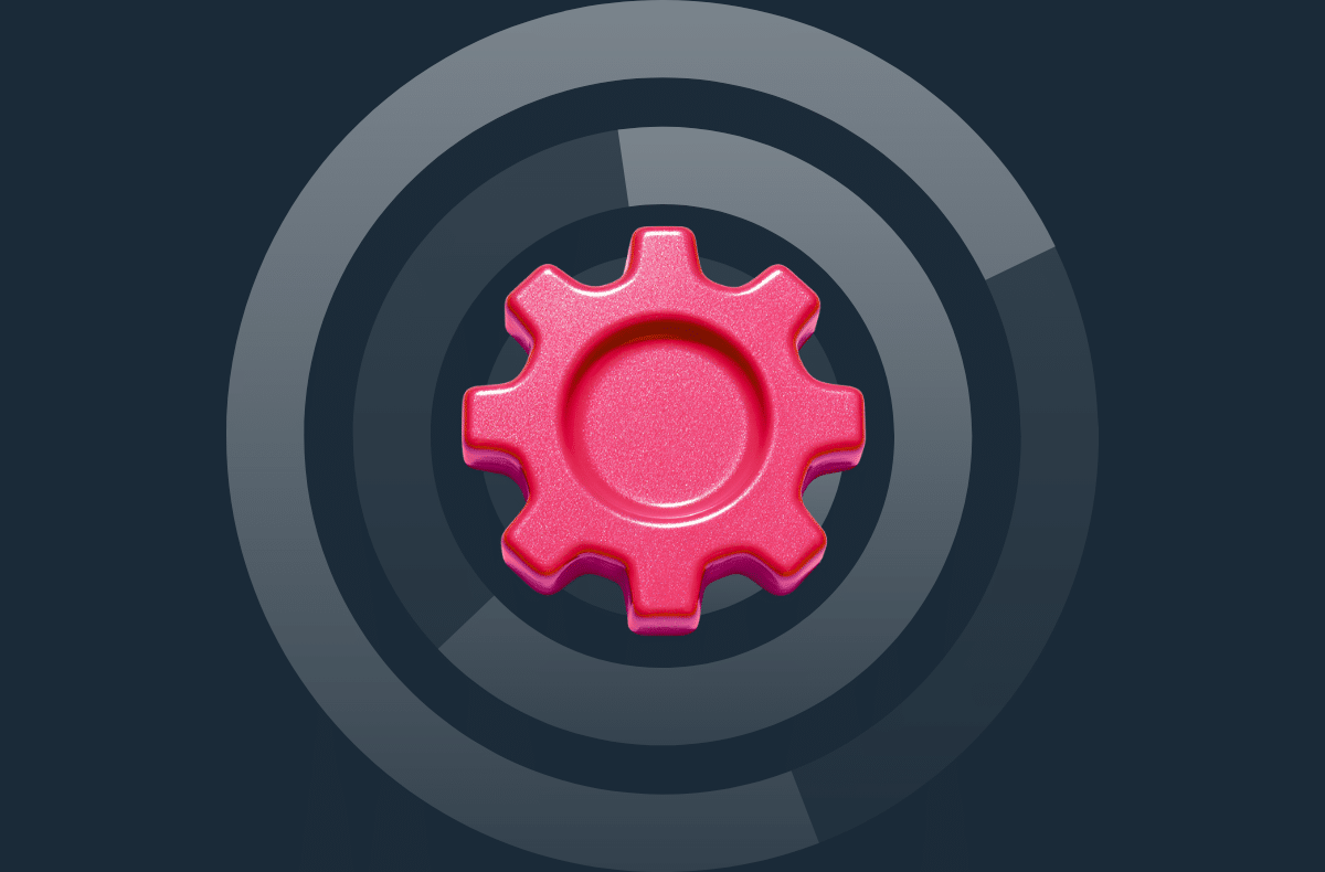 AI-generated blog feature image created with Canva and Midjourney, featuring a 3D gear icon on a dark background with a circular gradient.