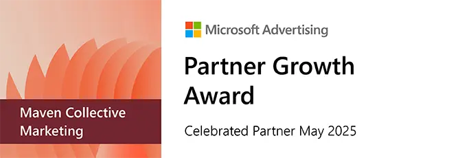 Maven Collective Marketing’s Microsoft Advertising Partner Growth Award Badge