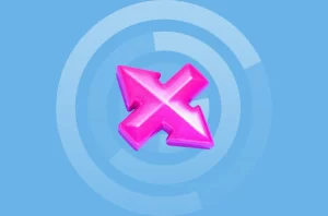 Pink arrow icon representing brand visibility, organizational integration, and merger and acquisition marketing strategy.