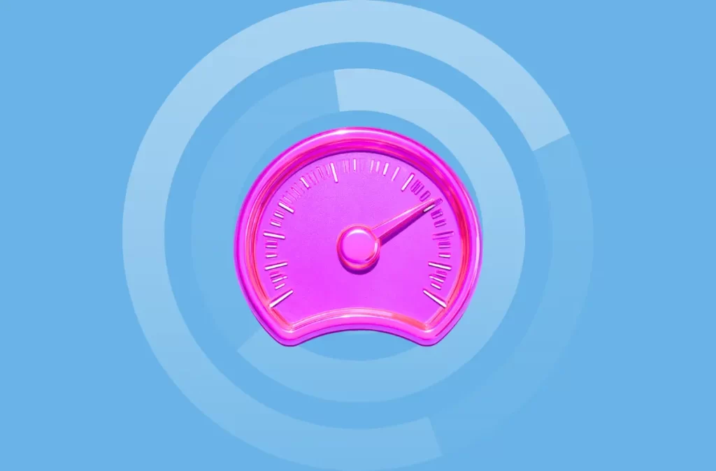 Speedometer graphic symbolizing the acceleration of AI transformation through Microsoft Frontier Accelerate.