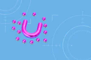 Pink magnet icon representing lead generation strategies for Microsoft Partners